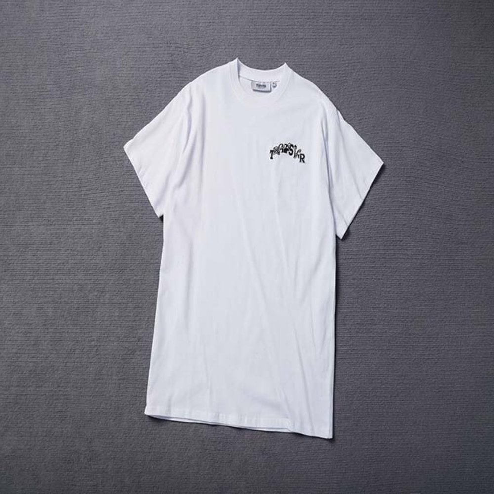 Trapstar Black Letter Print Small Logo Short Sleeve White